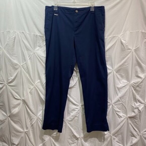 L-RL Lauren Active Stretch Twill Pant Navy Blue Size 12 - Picture 1 of 6